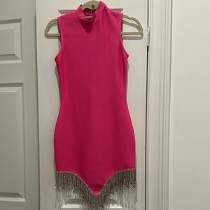 Pink Sleeveless Mini Dress